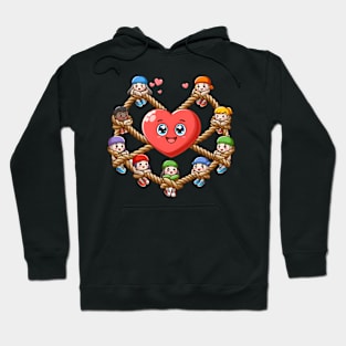 Valentine's Cartoon Delights T-Shirt Hoodie